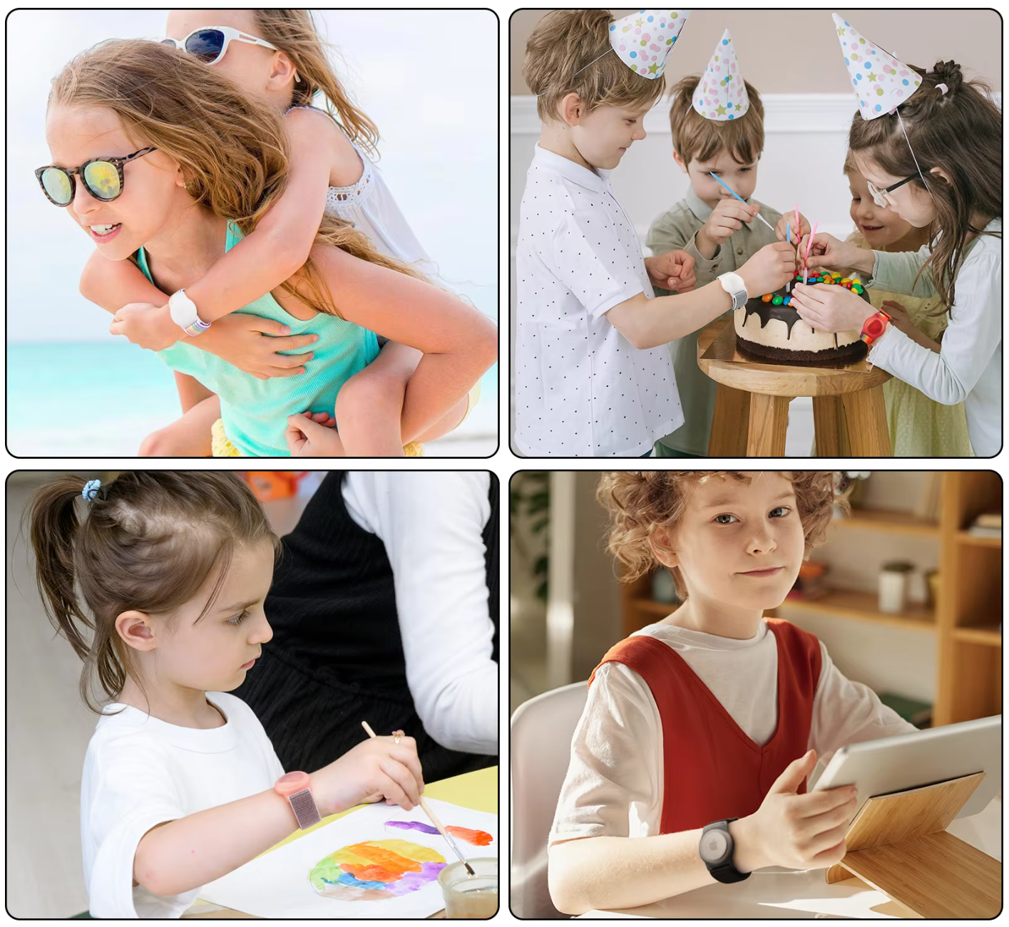 SnowBand™ – Adjustable Kids Wristband (Works with Apple AirTag)